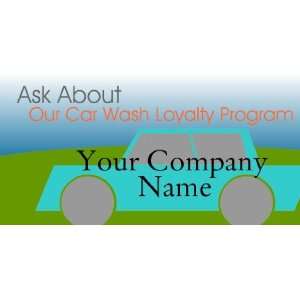    3x6 Vinyl Banner   Car Wash Loyalty Program 
