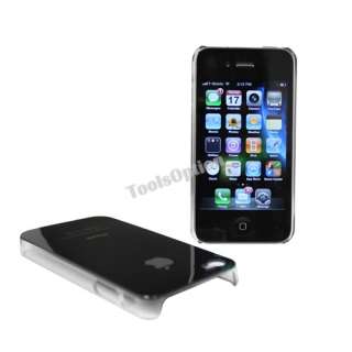 iPhone4 Black Hard Ultra Thin Case Apple 4G w Screen Protector  