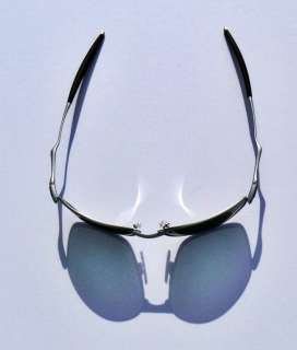 SEE PICS NEW Oakley Whisker Sunglasses Silver w. Dark Grey Lens 05 
