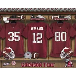  Personalized Alabama Crimson Tide Football Locker Room 