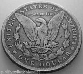 Morgan Silver Dollar, 1893 CC with Very Good details. You will receive 