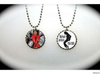 MICHAEL JACKSON Thriller   2 sided necklace  