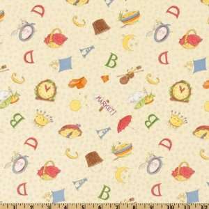  44 Wide Rhyme Time Tossed Letters and Nursery Motifs 