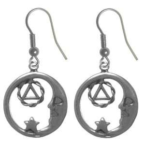  Alcoholics Anonymous Symbol Earrings #706 6, 11/16 Wide 
