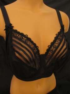 Wacoal 855162 Delicate Notion Embroidered Black UW Bra 40G NWT  