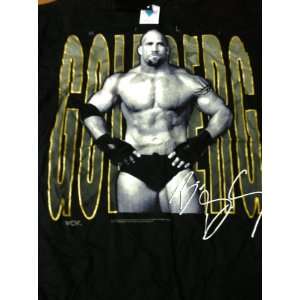 WCW Goldberg Signed Black T Shirt Size Large