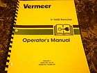 Vermeer V 1650 Trencher Serial No. 101 Up Operators Ma