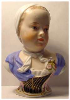 SITZENDORF PORCELAIN CHILDS BUST incised 2195 c1800s  