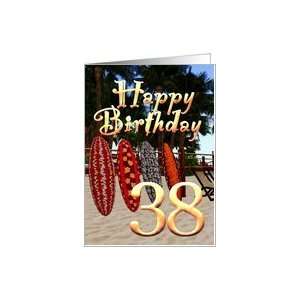 38th birthday Surfing Boards Beach sand surf boarding palm trees surf 