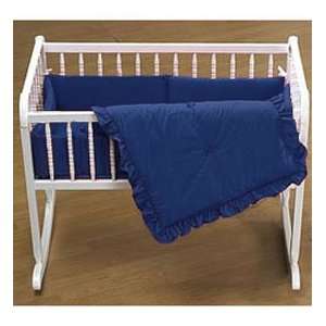    Primary Colors Cradle Bedding   Color Navy   Size 15X33 Baby