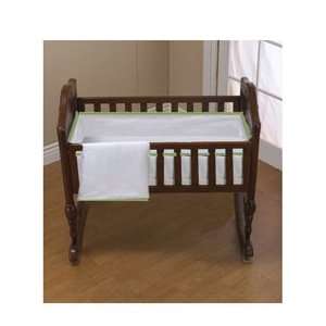    Forever Mine Cradle Bedding with Green Trim Size 15x33 Baby