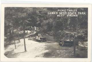 WV HAWKS NEST STATE PARK REAL PHOTO MAILED 1947 M38279  