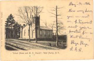 NY WEST HURLEY SCHOOL HOUSE M.E. CHURCH MAIL 1906 20374  