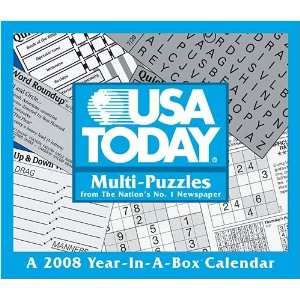  USA Today Multi Puzzles 2008 Desk Calendar Office 
