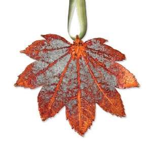  Iridescent Copper Dipped Full Moon Maple Decorative Leaf Jewelry