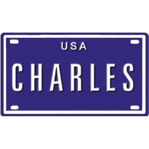  Charles USA mini metal embossed license plate name for bikes 