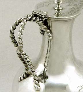 JR Wendt Sterling Silver (950) Twisted Rope Pitcher c1860 RARE  