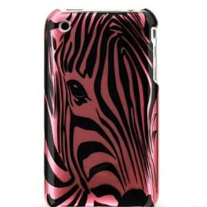   Apple iPhone 3G, 3GS 3G S   Cool Black Pink Safari Zebra Full Face