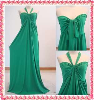 New Womens Party Summer Green Halter Prom Long Maxi Dress Sz M L XL 8 