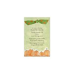  Pumpkin Ribbon Invitation Holiday Invitations Health 