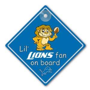  Detroit Lions NFL Lil Fan on Board Sign