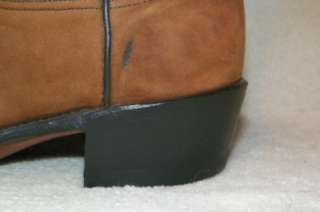 Womens USA ABILENE Light Brown Buck Suede Cowboy Western Boots Shoes 8 
