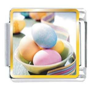  Bowl Of Easter Eggs Italian Charms Bracelet Link Pugster 