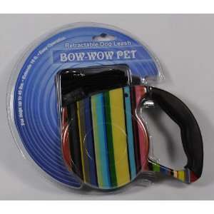  Bow Wow Pet Colorful Stripe Retractable 16ft Dog Leash 