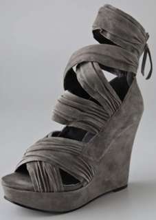 Joes Jeans Strappy Wedge Sandal Booties, Gray Sz 40 10  