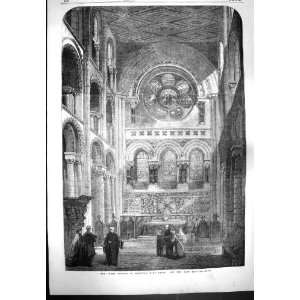  1861 ABBEY CHURCH WALTHAM HOLY CROSS ARCHITECTURE