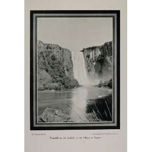 1911 Print Waterfall Lathkill River Peak District UK   Original Print