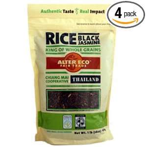 Alter Eco Black Jasmine Rice, 1 Pounds (Pack of 4)  