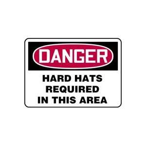   HARD HATS REQUIRED IN THIS AREA Sign   10 x 14 .040 Aluminum Home