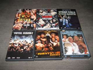 WWE WWF WCW DVD Lot of 6 Monday Nitro Steve Austin Cage Matches 