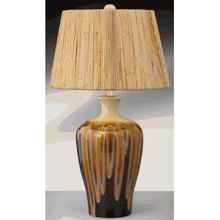   10495LWR Earth toned Ceramic Drip Wailua Table Lamp