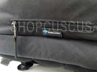 Bottom water resistant zipper pocket for holding rain cover or map