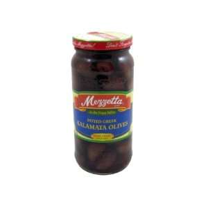 Mezzetta pitted greek kalamata olives, 9.5 oz. drained weight in glass 