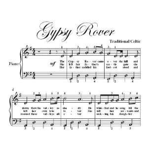  Gypsy Rover Easy Piano Sheet Music Traditional Celtic 
