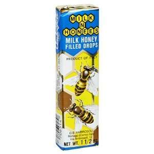 Ambrosoli Honees Milk n honees Drops, 1.5 ounce Packets (Pack of 24 