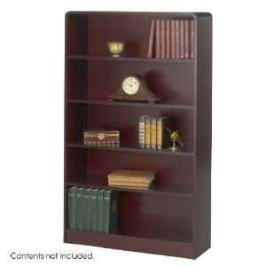 Safco Products   5 Shelf Radius Edge Veneer Bookcase   1524MH   Color 
