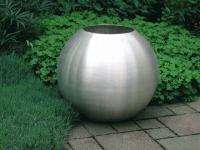 Architectural Metal Planter, Large Ball, spun aluminum  