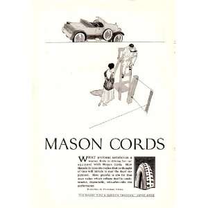  1923 Ad Mason Cords Tires Tennis Match Original Antique 