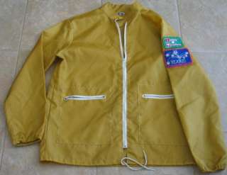 Vtg Emo XL Gold Nylon Mens Jacket 1983 Rose Parade  