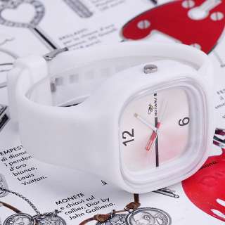 Hotaru Jelly White Silicone Wrist Quartz Sport Watch  