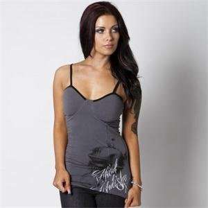  Metal Mulisha Womens Envy Cami   Medium/Charcoal 