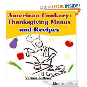 American Cookery Thanksgiving Menus and Recipes Various Authors 