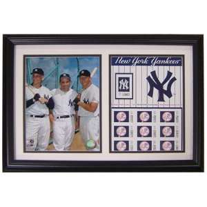 Roger Maris, Yogi Berra and Mickey Mantle Deluxe Framed Dual 8 x 10 