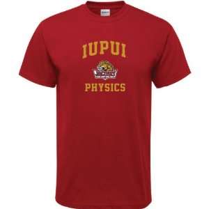  IUPUI Jaguars Cardinal Red Physics Arch T Shirt Sports 