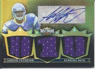 Adrian Peterson 2007 Topps Triple Threads Auto /9 BGS 9  