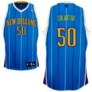 New Orleans Hornets #50 Emeka Okafor Baby Blue Jersey  